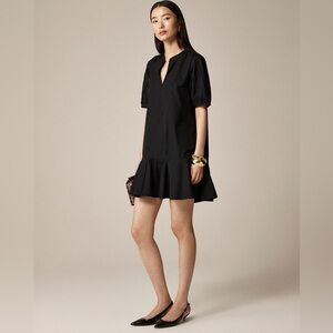 J Crew women’s Delilah dress in cotton poplin shirt black  Size S NWT